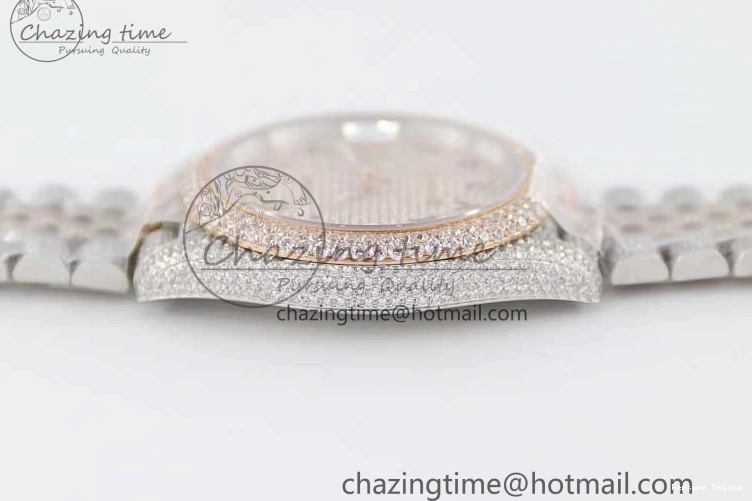 1225 Affordable Datejust 41 SS RG Full Diamonds TWF 1:1 Best Edition Arabic Markers Dial on Jubilee Bracelet A 2385